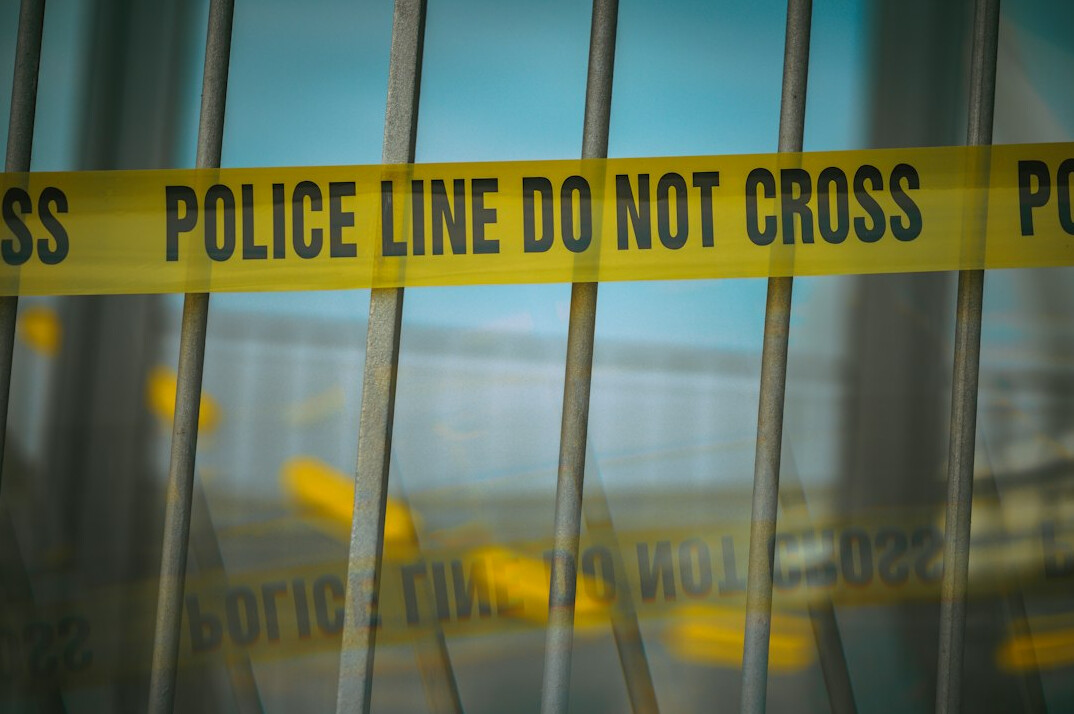 detective investigating crime scene